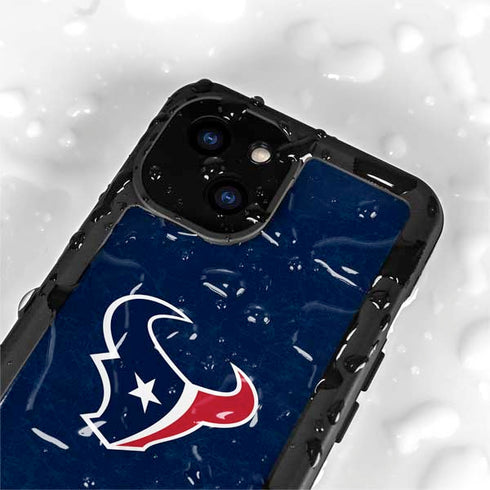 NFL Houston Texans Distressed iPhone 15 Plus Waterproof Case